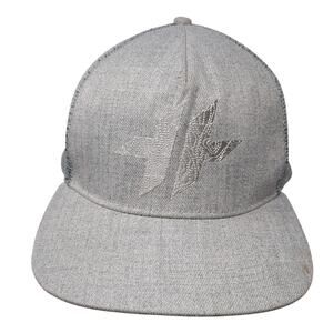 Hyper Threads Snapback Trucker Hat Gray OS Adjustable Embroidered Mesh Back